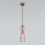 Подвесной светильник со стеклянным плафоном Eurosvet Glossy 50211/1 янтарный