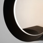 Уличный настенный светодиодный светильник Ring IP54 1710 TECHNO LED черный Elektrostandard