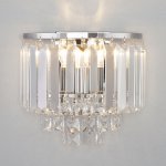 Настенный светильник с хрусталем 10121/2 хром Eurosvet Torreta