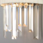 Настенный светильник с абажуром 10122/2 хром Eurosvet Amantea