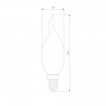 Светодиодная лампа "Свеча на ветру" 6W 3300K E14 BLE1434 Elektrostandard
