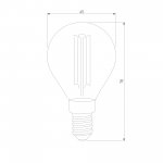 Филаментная светодиодная лампа Mini Classic 6W 4200K E14 (G45 тонированный) BLE1435 Elektrostandard