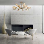 Потолочная люстра с плафонами 60140/12 золото Eurosvet Thalia