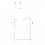 Уличный настенный светильник Roil чёрный/дымчатый плафон IP54 35125/D Elektrostandard