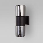 Уличный настенный светильник Roil чёрный/дымчатый плафон IP54 35125/D Elektrostandard