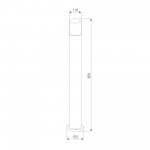 Ландшафтный светильник Roil IP54 чёрный/дымчатый плафон 35125/F Elektrostandard