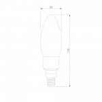 Умная филаментная светодиодная лампа C37 5W 3300К-6500К Е14 CCT+DIM BLE1437 Elektrostandard