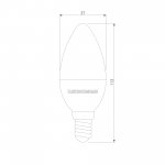Умная светодиодная лампа "Свеча" C37 5W 3300К-6500К CCT+DIM Е14 BLE1438 Elektrostandard