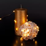 Гирлянда нить "Роса" теплый белый на батарейках 3 м IP20 400-006 Eurosvet