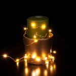 Гирлянда нить "Роса" теплый белый на батарейках 3 м IP20 400-006 Eurosvet