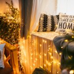 Светодиодная гирлянда занавес теплый белый 1,5*1м IP20 200-001 Eurosvet