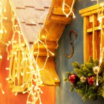 Праздничная гирлянда бахрома теплый белый с эффектом мерцания 3*0,6 м IP65 100-101 Eurosvet