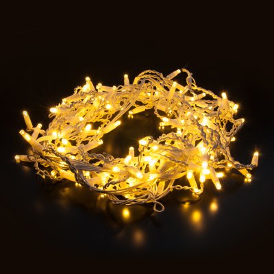 Праздничная гирлянда занавес теплый белый с эффектом мерцания 2*3м IP65 200-101 Eurosvet