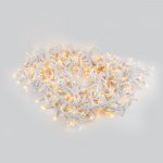 Праздничная гирлянда занавес теплый белый с эффектом мерцания 2*3м IP65 200-101 Eurosvet