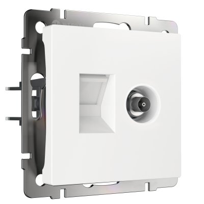 Розетка ТВ+Ethernet RJ-45 6 cat.(белый) Werkel W1181301 Розетка ТВ+Ethernet RJ-45 6 cat.(белый) Werkel W1181301