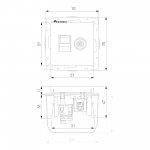 Розетка ТВ+Ethernet RJ-45 6 cat.(белый) Werkel W1181301