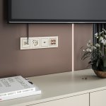 Розетка ТВ+Ethernet RJ-45 6 cat.(слоновая кость) Werkel W1181303