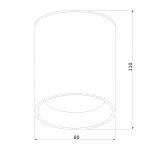 Уличный потолочный светильник Light LED 2104 IP54 35130/H черный Elektrostandard