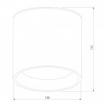 Уличный потолочный светильник Light LED 2105 IP54 35132/H черный Elektrostandard