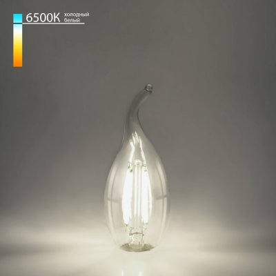

Филаментная светодиодная лампа Свеча на ветру 9W 6500K E14 (CW35 прозрачный) BLE1441 Elektrostandard