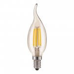 Филаментная светодиодная лампа Свеча на ветру 9W 6500K E14 (CW35 прозрачный) BLE1441 Elektrostandard