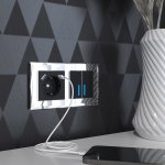 Розетка с быстрой зарядкой USB Type A+С черная W1171708 Werkel