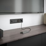 Розетка с быстрой зарядкой USB Type A+С черная W1171708 Werkel
