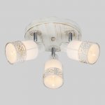 Потолочный светильник Eurosvet Silvia 20026/3 белый с золотом/хром