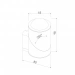 Уличный настенный светодиодный светильник GIRA U LED IP65 35127/U черный Elektrostandard