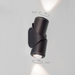 Уличный настенный светодиодный светильник GIRA D LED IP65 35127/D черный Elektrostandard