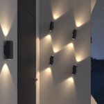 Уличный настенный светодиодный светильник GIRA D LED IP65 35127/D черный Elektrostandard