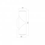 Уличный настенный светодиодный светильник GIRA D LED IP65 35127/D черный Elektrostandard