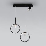 Подвесной светодиодный светильник с пультом управления 90249/3 черный Eurosvet Verge