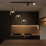 Подвесной светодиодный светильник с пультом управления 90249/5 черный Eurosvet Verge