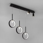 Подвесной светодиодный светильник с пультом управления 90249/5 черный Eurosvet Verge