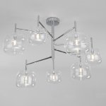Потолочная люстра со стеклянными плафонами 70128/7 хром Eurosvet