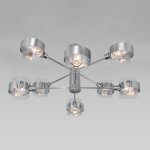 Потолочная люстра со стеклянными плафонами 70127/8 хром Eurosvet
