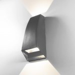 Уличный настенный светодиодный светильник 1016 TECHNO серый Elektrostandard