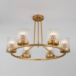 Потолочная люстра со стеклянными плафонами 60127/6 латунь Eurosvet