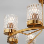 Потолочная люстра с фактурными плафонами 60127/8 латунь Eurosvet