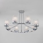 Потолочная люстра со стеклянными плафонами 60127/8 хром Eurosvet