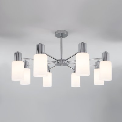 Потолочная люстра со стеклянными плафонами 70160/8 хром Eurosvet Потолочная люстра со стеклянными плафонами 70160/8 хром Eurosvet