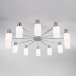 Потолочная люстра со стеклянными плафонами 70160/12 хром Eurosvet