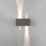 Уличный настенный светодиодный светильник WINNER DOUBLE LED IP54 35137/W серый Elektrostandard