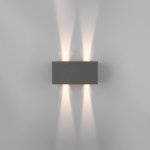 Уличный настенный светодиодный светильник WINNER DOUBLE LED IP54 35137/W серый Elektrostandard