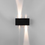 Уличный настенный светодиодный светильник WINNER DOUBLE LED IP54 35137/W черный Elektrostandard