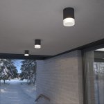 Уличный потолочный светильник Light LED 2107 IP54 35140/H черный Elektrostandard