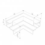 Коннектор угловой внутренний для встраиваемого шинопровода Slim Magnetic 85093/00 Elektrostandard