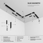 Прямой коннектор и планка 1 шт Slim Magnetic 85096/00 Elektrostandard