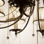 Подвесная люстра с абажурами 10149/8 античная бронза/прозрачный хрусталь Eurosvet